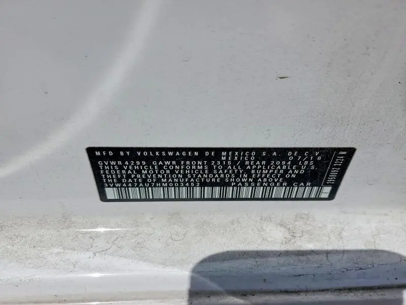 2017 VOLKSWAGEN GTI S  