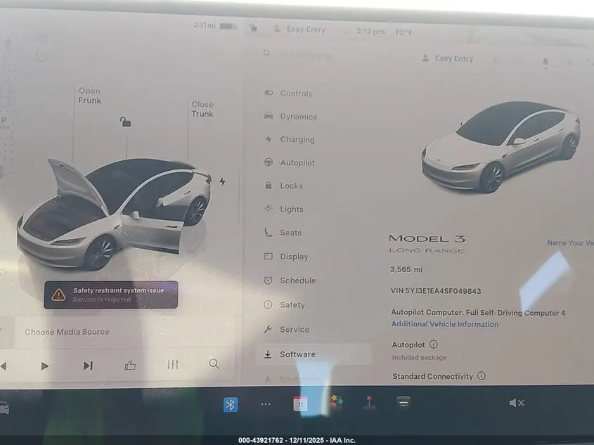 2025 TESLA MODEL 3  