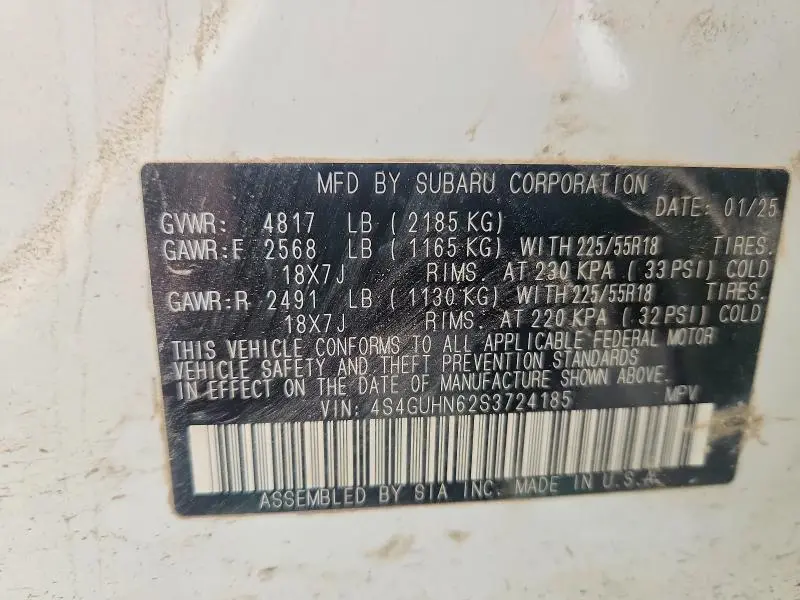 2025 SUBARU CROSSTREK LIMITED  