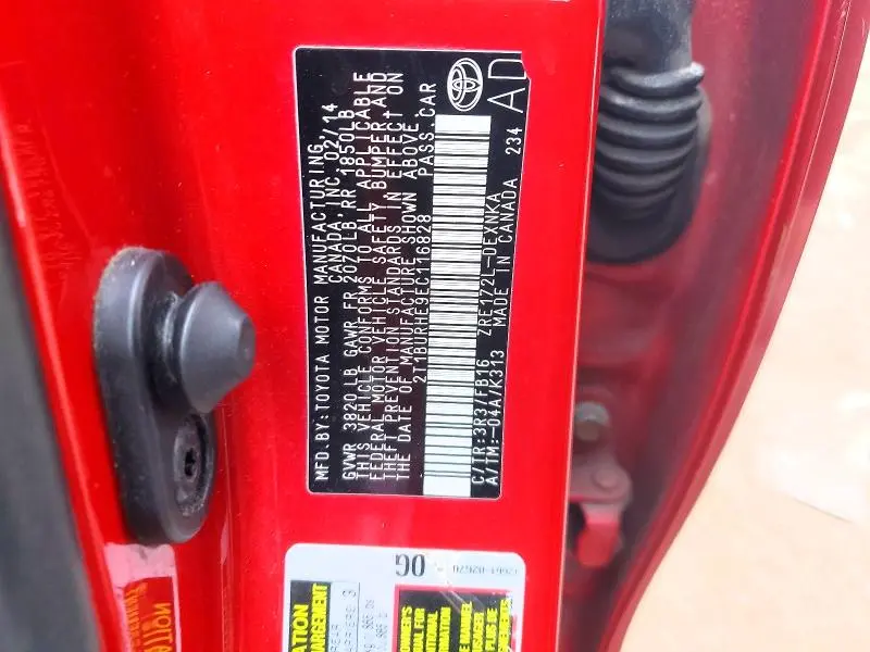 2014 TOYOTA COROLLA LE  