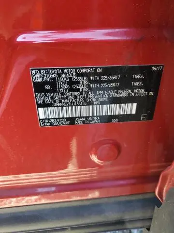 2017 TOYOTA RAV4 XLE  