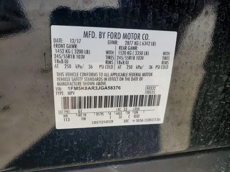 2018 FORD EXPLORER   