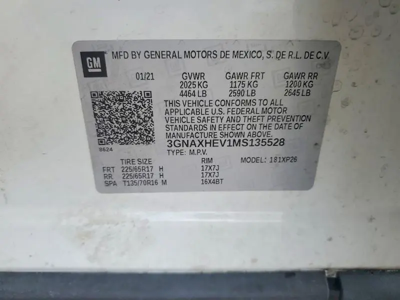 2021 CHEVROLET EQUINOX LS  