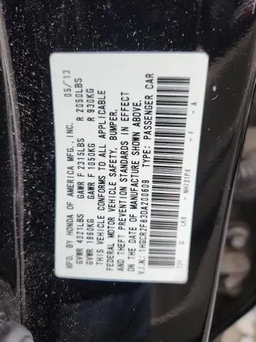 2013 HONDA ACCORD EXL  