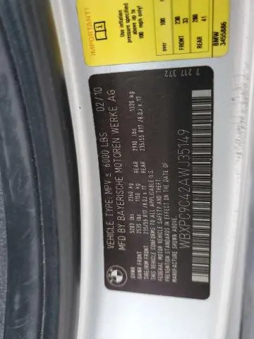 2010 BMW X3 XDRIVE30I  