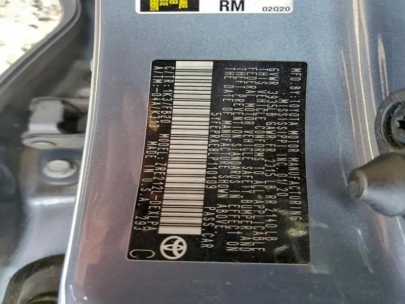 2020 TOYOTA COROLLA LE  