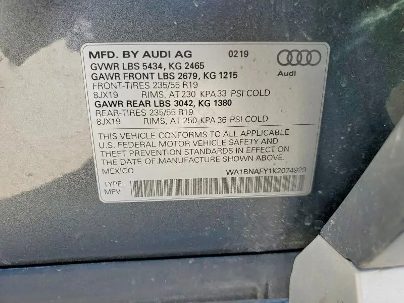 2019 AUDI Q5 PREMIUM PLUS  