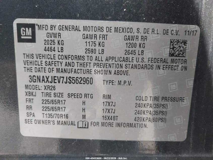 2018 CHEVROLET EQUINOX LT