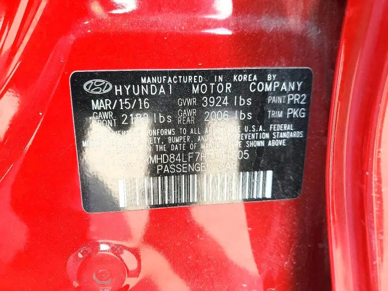 2017 HYUNDAI ELANTRA SE  