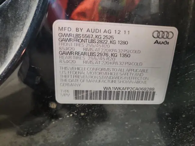2012 AUDI Q5 PRESTIGE  