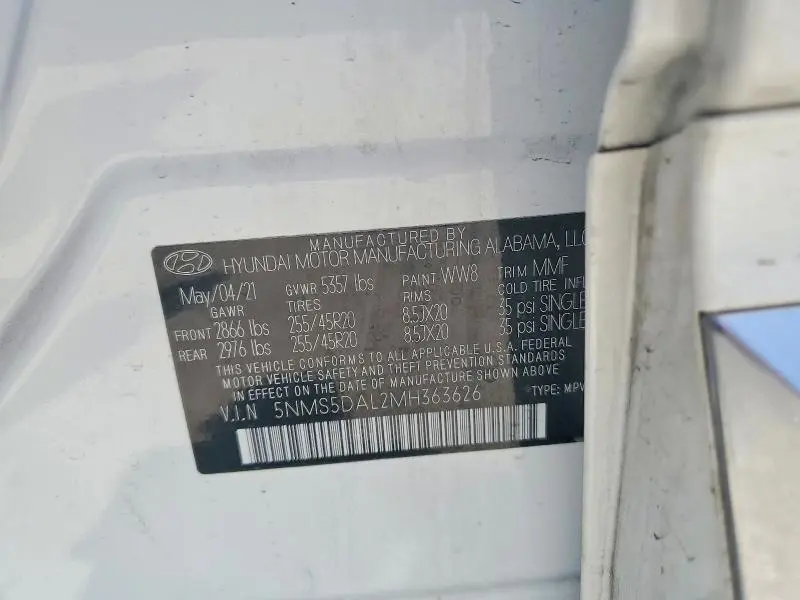 2021 HYUNDAI SANTA FE CALLIGRAPHY  