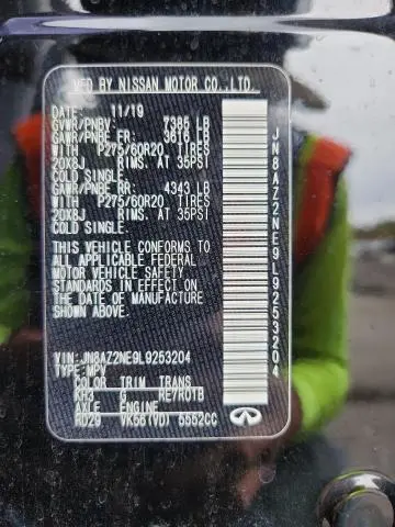 2020 INFINITI QX80 LUXE  