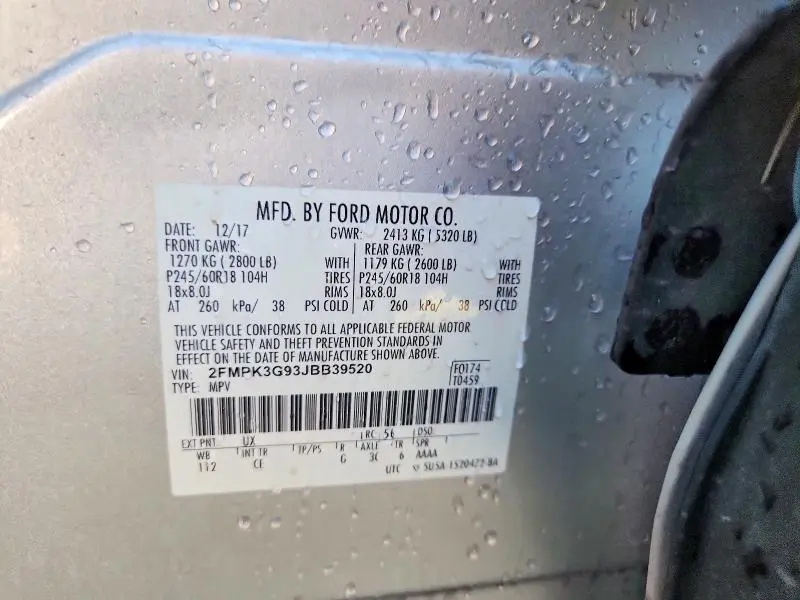 2018 FORD EDGE SE  