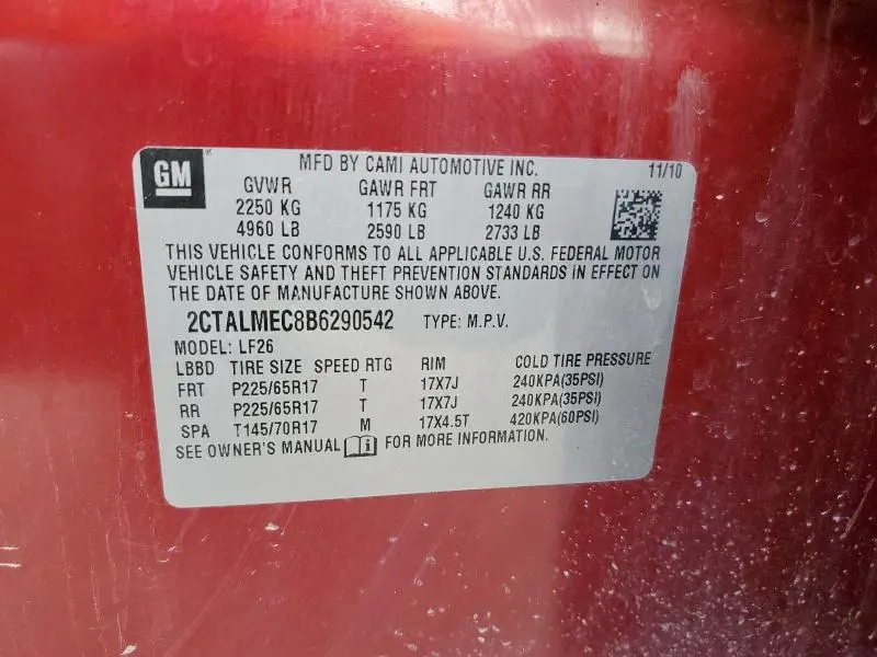 2011 GMC TERRAIN SLE  