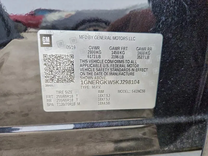 2019 CHEVROLET TRAVERSE LT  