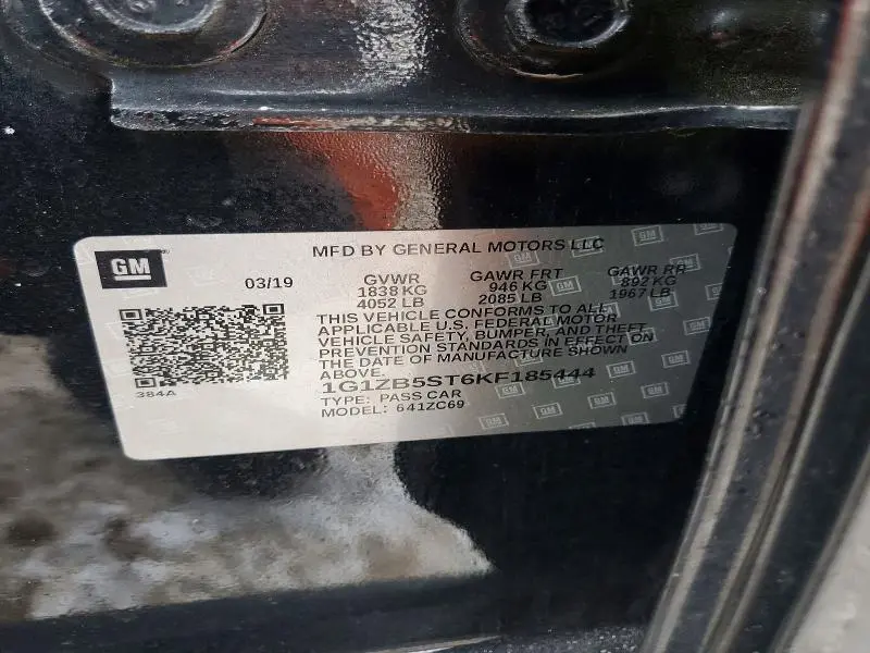 2019 CHEVROLET MALIBU LS  