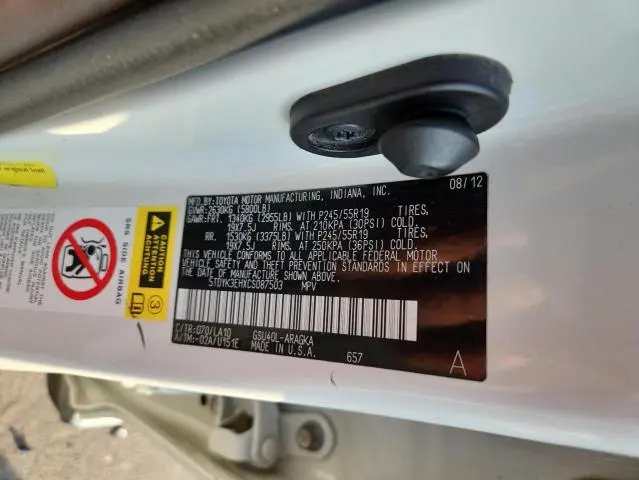 2012 TOYOTA HIGHLANDER LIMITED  