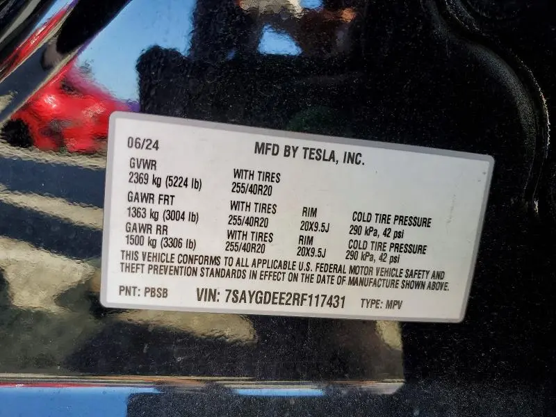 2024 TESLA MODEL Y   