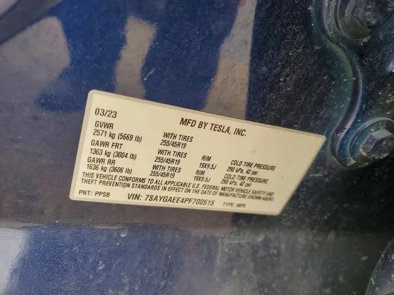 2023 TESLA MODEL Y   