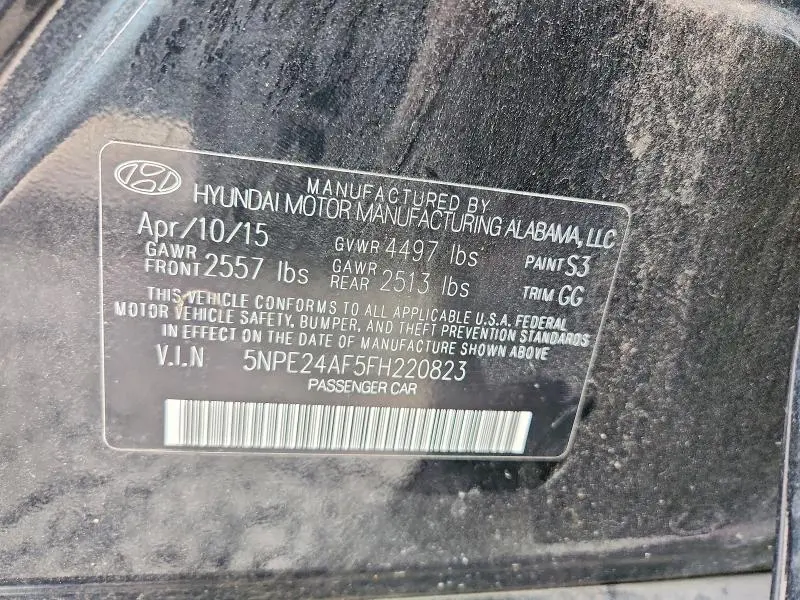 2015 HYUNDAI SONATA SE  
