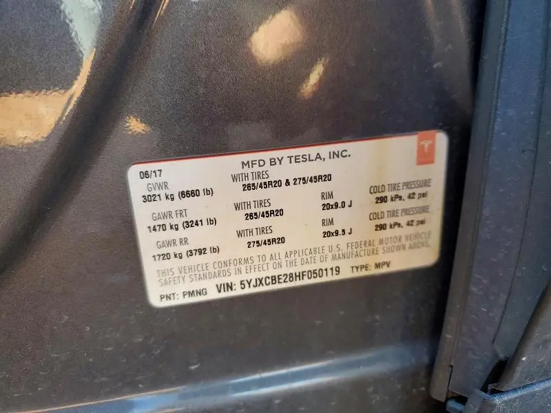 2017 TESLA MODEL X   