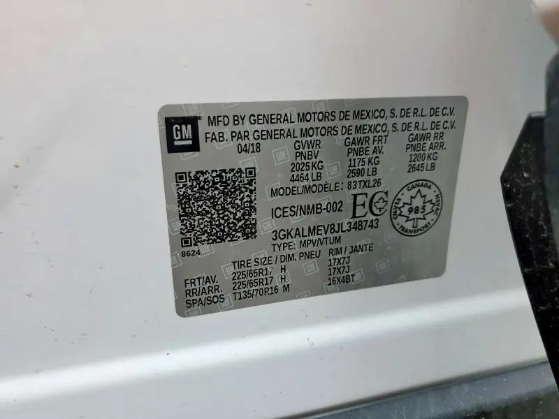 2018 GMC TERRAIN SLE  