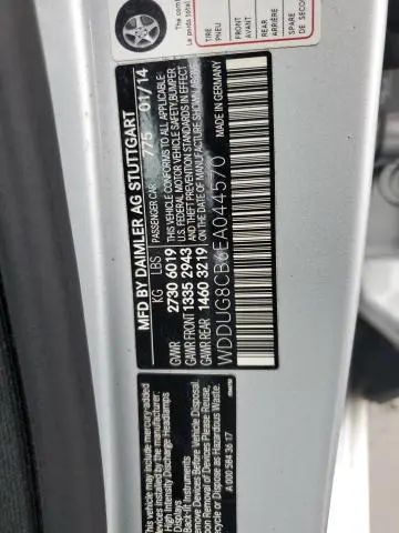 2014 MERCEDES-BENZ S 550  