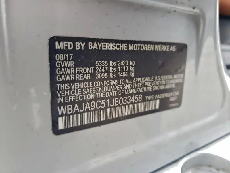 2018 BMW 530E   