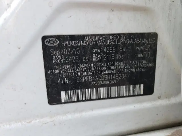 2011 HYUNDAI SONATA GLS  