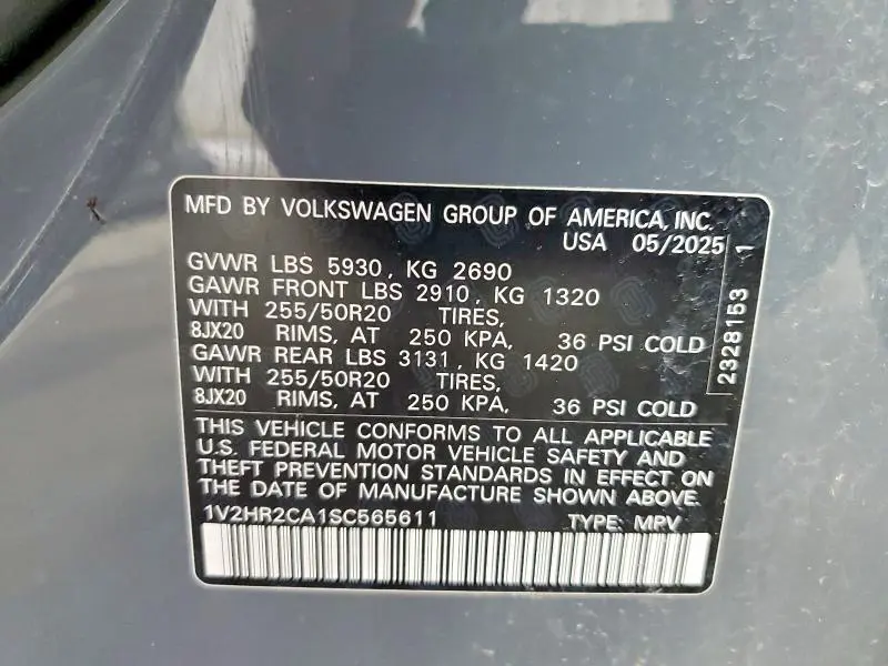 2025 VOLKSWAGEN ATLAS SE  