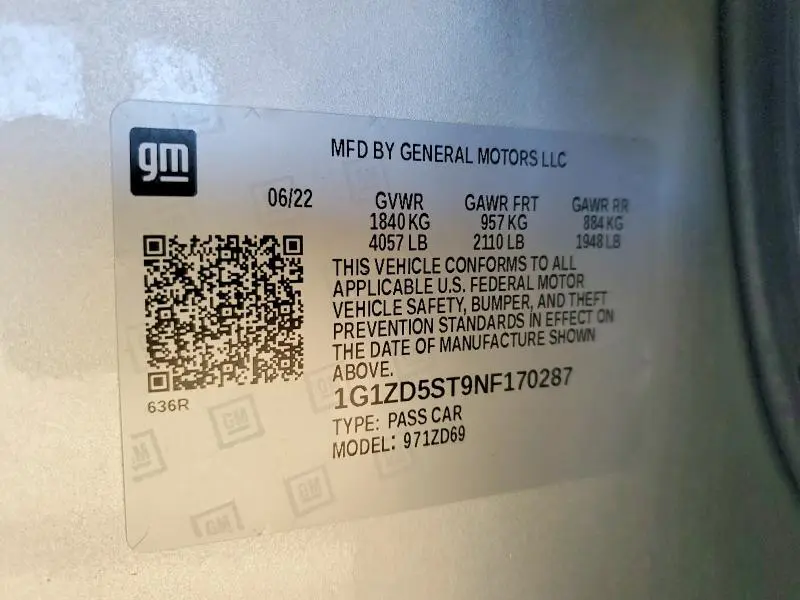 2022 CHEVROLET MALIBU LT  
