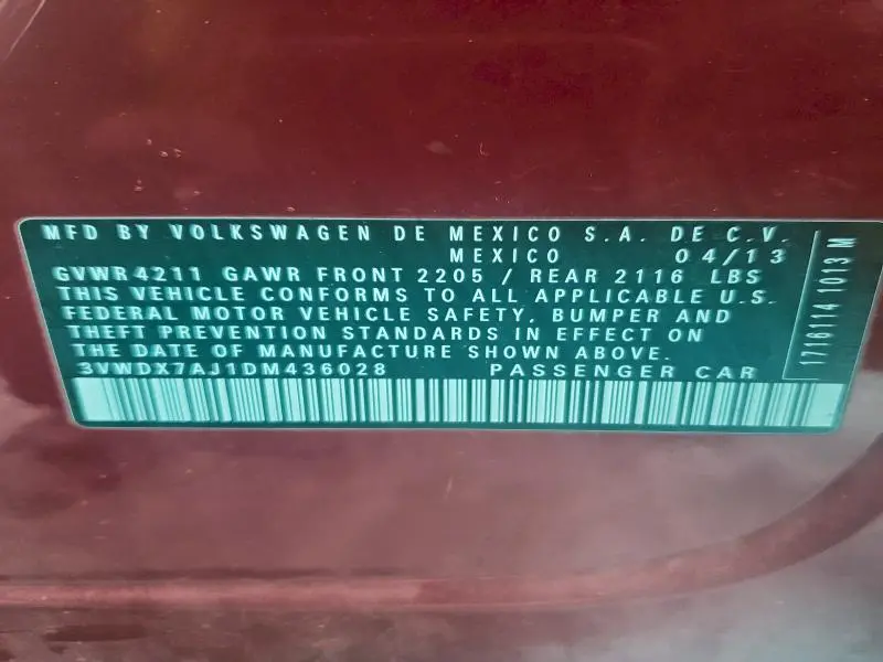 2013 VOLKSWAGEN JETTA SE  