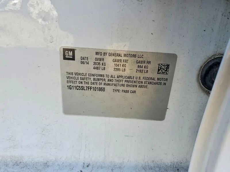 2015 CHEVROLET MALIBU 1LT  