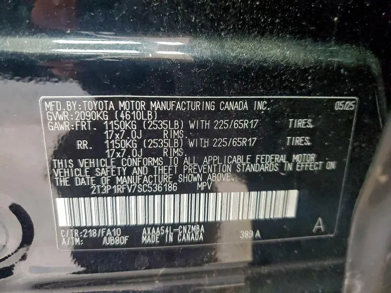 2025 TOYOTA RAV4 XLE  