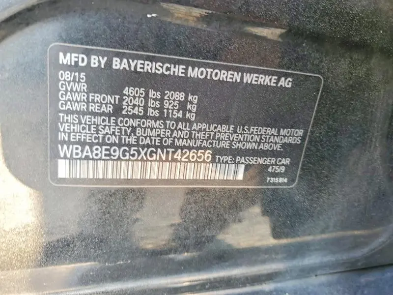 2016 BMW 328 I SULEV  