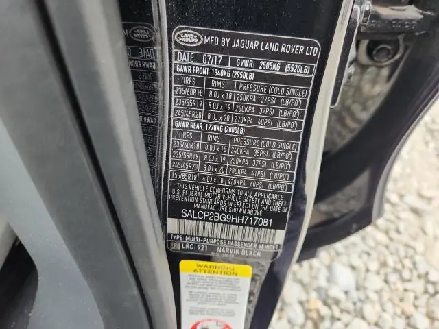 2017 LAND ROVER DISCOVERY SPORT SE  