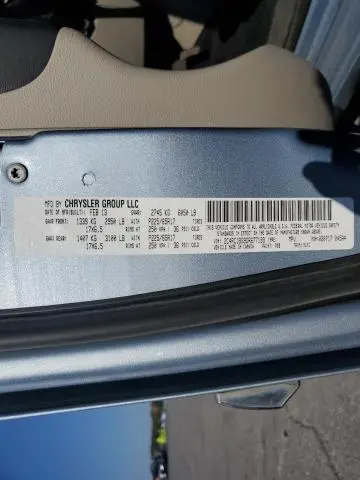 2013 CHRYSLER TOWN & COUNTRY TOURING  