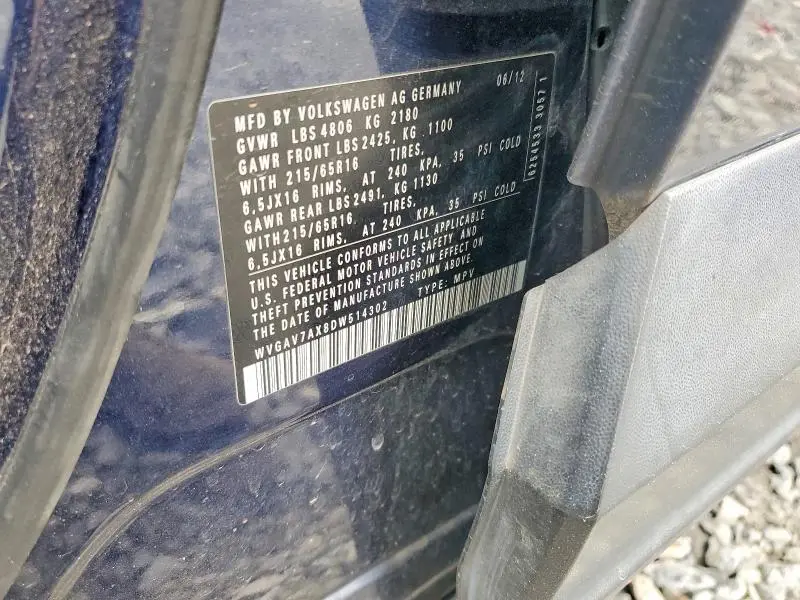 2013 VOLKSWAGEN TIGUAN S  