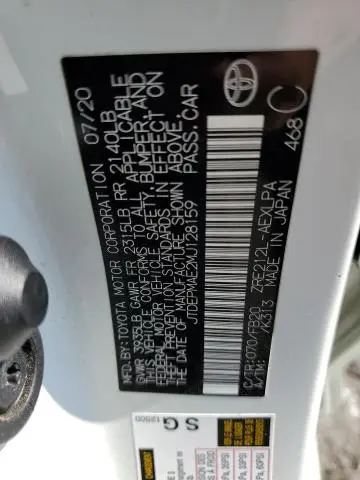 2021 TOYOTA COROLLA LE