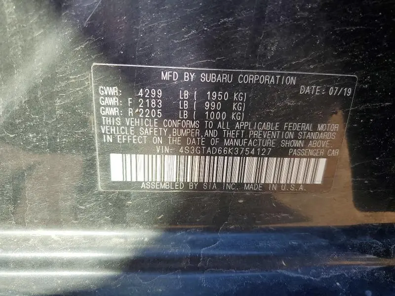 2019 SUBARU IMPREZA PREMIUM  