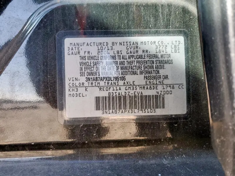 2013 NISSAN SENTRA S  