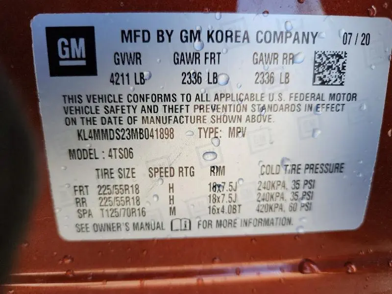 2021 BUICK ENCORE GX SELECT  