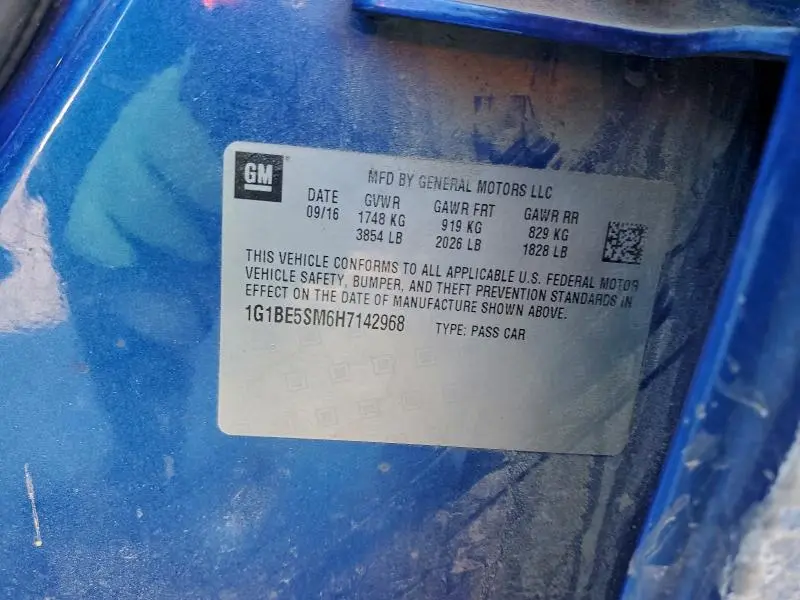 2017 CHEVROLET CRUZE LT  