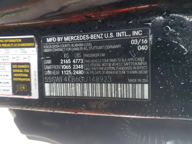 2016 MERCEDES-BENZ C 300 4MATIC  