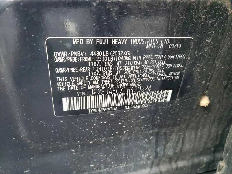 2014 SUBARU FORESTER 2.5I PREMIUM  