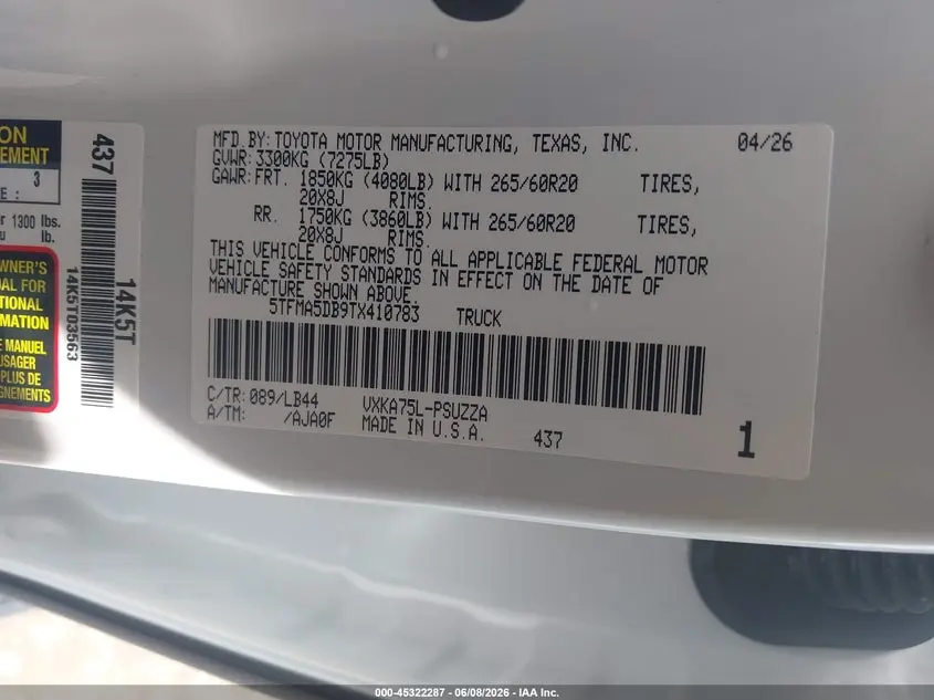 2026 TOYOTA TUNDRA 1794 EDITION CREWMAX 5.5' BED