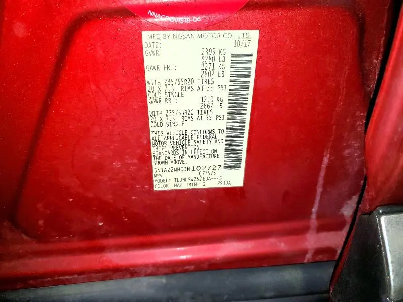 2018 NISSAN MURANO S  