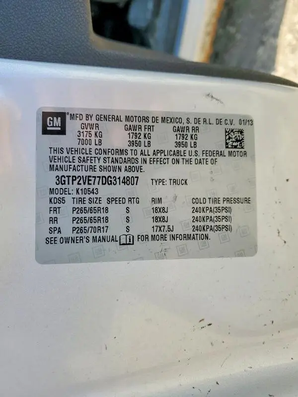 2013 GMC SIERRA K1500 SLE  