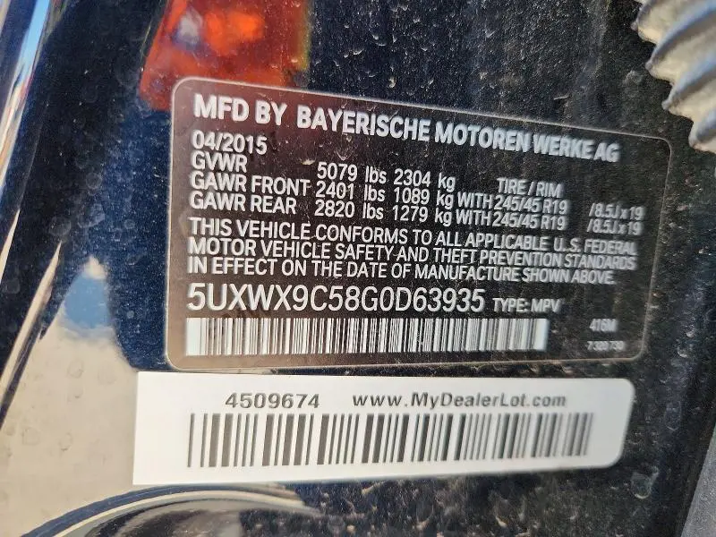2016 BMW X3 XDRIVE28I  