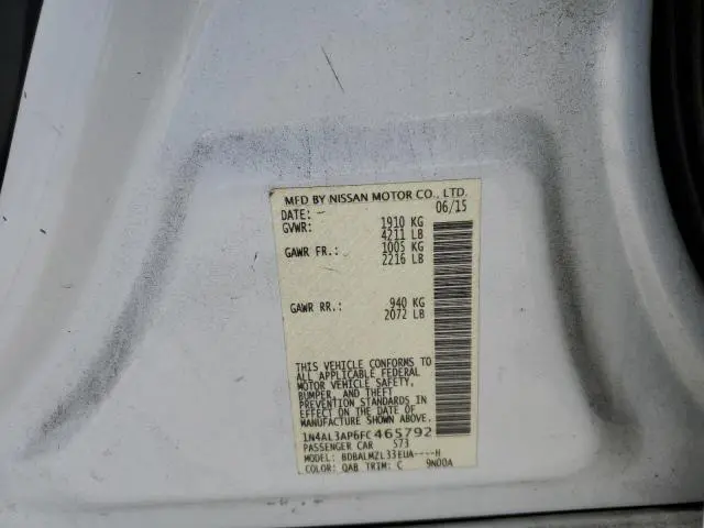 2015 NISSAN ALTIMA 2.5  